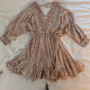 O'Neill Leopard Patterned V-Neck Dress